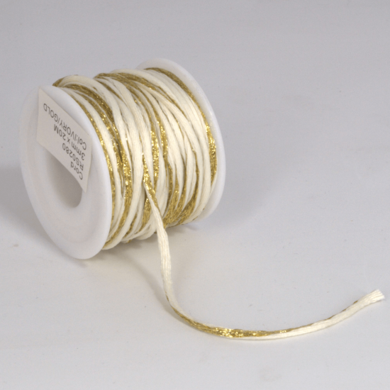 ΚΟΡΔΟΝΙ ΧΡΩΜΑΤΙΣΤΟ ΣΑΤΕΝ (MST) 3ΜΜΧ20ΜET IVORY-GOLD MET ΚΟΡΔΟΝΙ ΧΡΩΜΑΤΙΣΤΟ ΣΑΤΕΝ (MST) 3ΜΜΧ20ΜET IVORY-GOLD MET