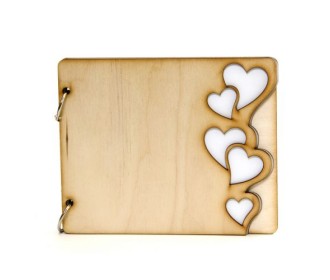Ξύλινο ευχολόγιο-καρδιές 10φ