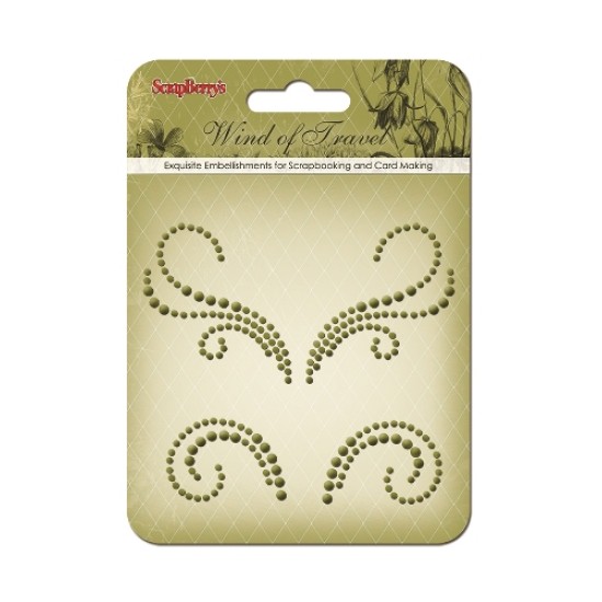 Curls Wind of Travel 1 (pearls swirl) - αυτοκόλλητες