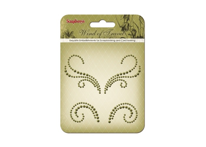 Curls Wind of Travel 1 (pearls swirl) - αυτοκόλλητες