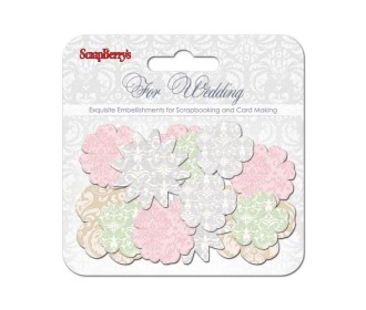 Xάρτινα λουλούδια, For Wedding, 24τεμ, Xάρτινα λουλούδια, For Wedding, 24τεμ,