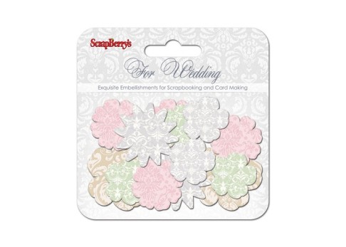 Xάρτινα λουλούδια, For Wedding, 24τεμ, Xάρτινα λουλούδια, For Wedding, 24τεμ,