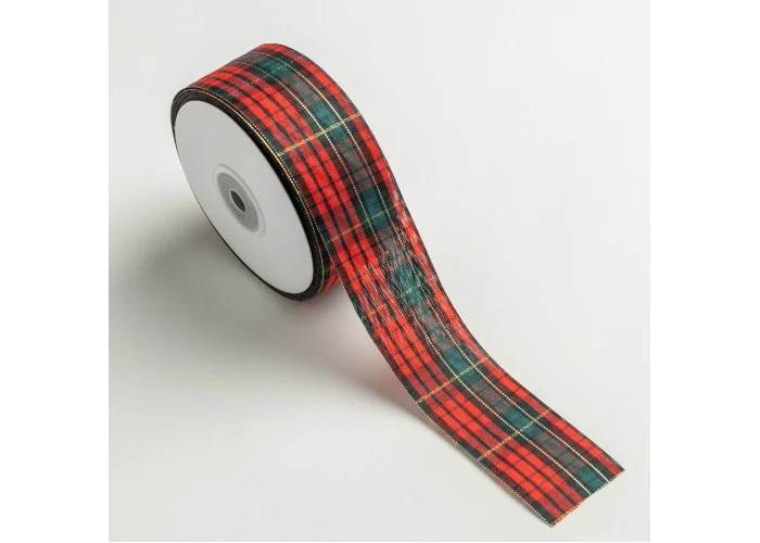 ΚΟΡΔΕΛΑ SCOTCH ΕΟΡΤΑΣΤΙΚΗ 38MMX45MET GREEN D-RED(CRB009)