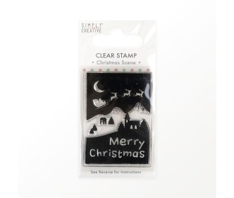 Christmas Clear Stamp (Σφραγίδα), Christmas Scene 5x8cm Christmas Clear Stamp (Σφραγίδα), Christmas Scene 5x8cm
