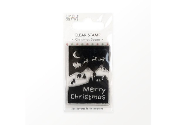Christmas Clear Stamp (Σφραγίδα), Christmas Scene 5x8cm Christmas Clear Stamp (Σφραγίδα), Christmas Scene 5x8cm
