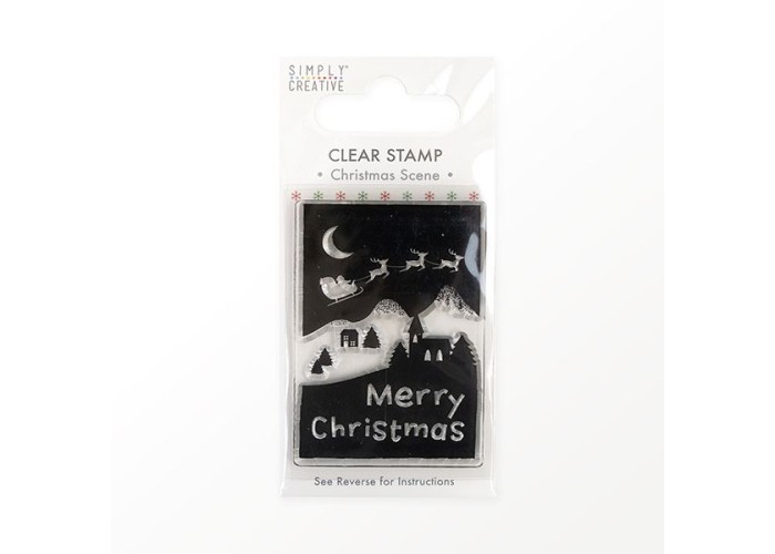 Christmas Clear Stamp (Σφραγίδα), Christmas Scene 5x8cm