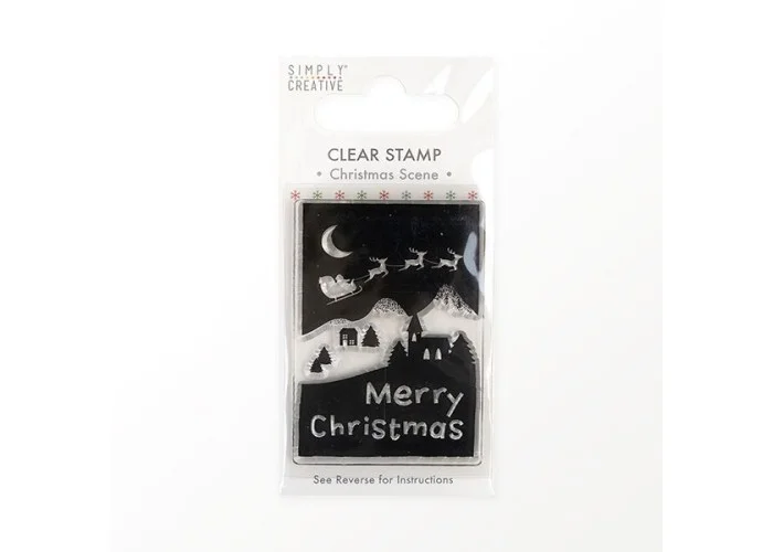 Christmas Clear Stamp (Σφραγίδα), Christmas Scene 5x8cm