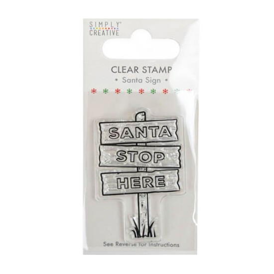 Christmas Clear Stamp (Σφραγίδα),Santa Sign 5x8cm Christmas Clear Stamp (Σφραγίδα),Santa Sign 5x8cm