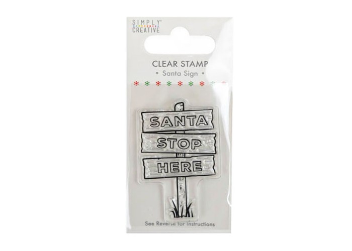 Christmas Clear Stamp (Σφραγίδα),Santa Sign 5x8cm Christmas Clear Stamp (Σφραγίδα),Santa Sign 5x8cm