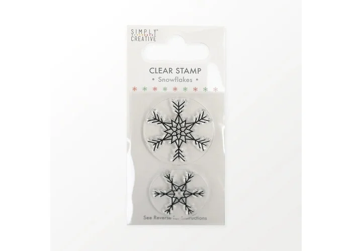 Christmas Clear Stamp (Σφραγίδα), Snowflakes 5x8cm