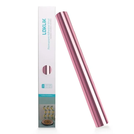 Permanent Adhesive Vinyl Mirror metallic Rose Gold 30.5x180cm