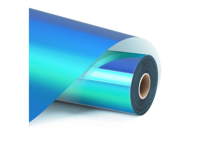 Permanent Adhesive Vinyl Holographic Aqua Blue 30.5x90cm Permanent Adhesive Vinyl Holographic Aqua Blue 30.5x90cm