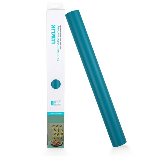 Permanent Adhesive Vinyl Matte Teal 30.5x180cm Permanent Adhesive Vinyl Matte Teal 30.5x180cm
