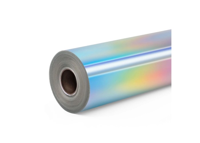 Permanent Adhesive Vinyl Holographic Iridescent Silver 30.5x90cm Permanent Adhesive Vinyl Holographic Iridescent Silver 30.5x90cm