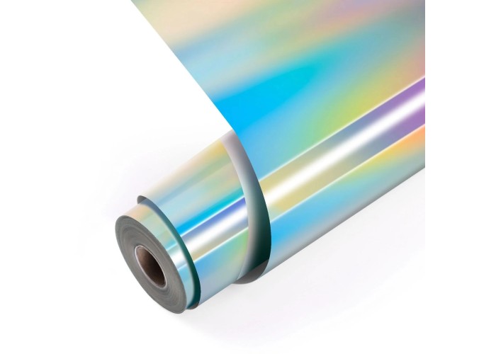 Permanent Adhesive Vinyl Holographic Iridescent Silver 30.5x90cm Permanent Adhesive Vinyl Holographic Iridescent Silver 30.5x90cm