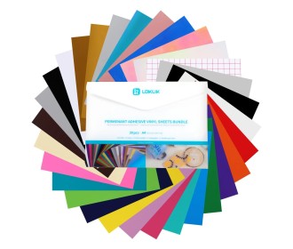 LOKLiK Permanent Vinyl Material Bundle A4 30τεμ διάφορα χρώματα   LOKLiK Permanent Vinyl Material Bundle A4 30τεμ διάφορα χρώματα