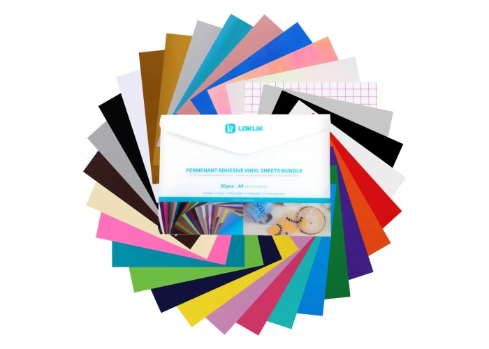 Permanent Vinyl Material Bundle A4 30τεμ διάφορα χρώματα Permanent Vinyl Material Bundle A4 30τεμ διάφορα χρώματα