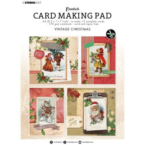 Σετ χαρτόνια χειροτεχνίας Vintage Christmas 20cm X 30cm 12φ 170gsm Σετ χαρτόνια χειροτεχνίας Vintage Christmas 20cm X 30cm 12φ 170gsm