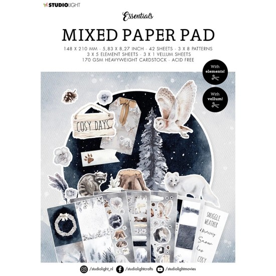 Σετ Χαρτόνια Χειροτεχνίας Studio Light • Winter Patterns 21cm x 15cm 42Φ 170gsm Σετ Χαρτόνια Χειροτεχνίας Studio Light • Winter Patterns 21cm x 15cm 42Φ 170gsm