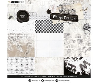 Σετ Χαρτόνια Χειροτεχνίας  Studio Light • Vintage Treasures 15,2cm X 15,2cm 36φ 170gsm Σετ Χαρτόνια Χειροτεχνίας  Studio Light • Vintage Treasures 15,2cm X 15,2cm 36φ 170gsm