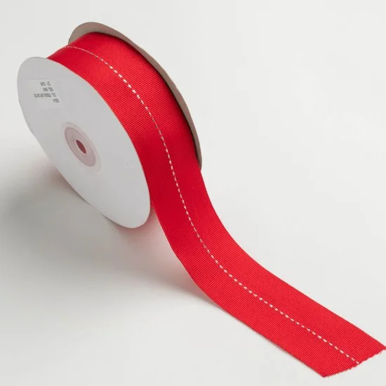 ΚΟΡΔΕΛΑ GROS ΜΕ ΜΕΤΑΛΛΙΚΟ ΓΑΖΙ ΣΤΟ ΚΕΝΤΡΟ 38MMX20MET RED-SILVER MET