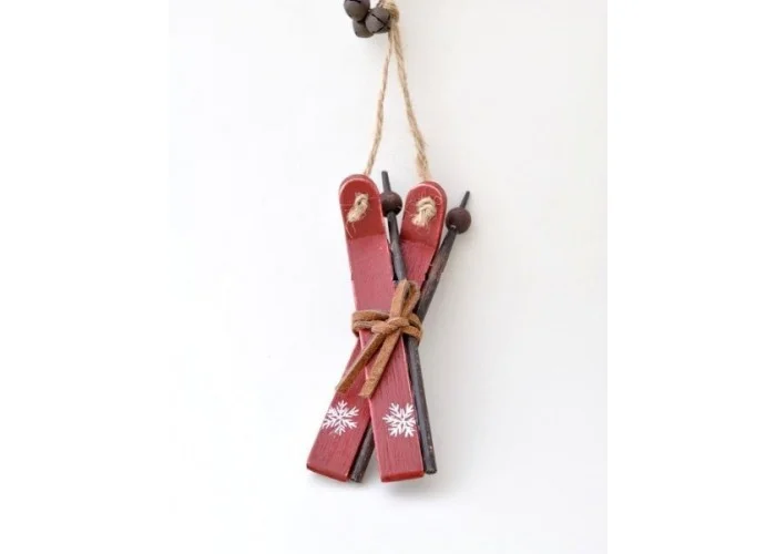 ΧΙΟΝΟΠΕΔΙΛΑ ΞΥΛ/2 ΜΠΑΣΤΟΥΝΙΑ 13X5CM RED