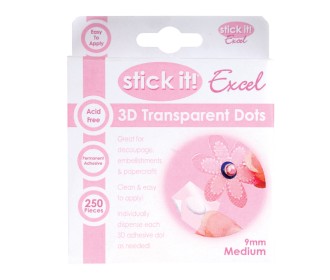 Transparent Dots 3D - μεγάλα(9mm) - 250τ Transparent Dots 3D - μεγάλα(9mm) - 250τ