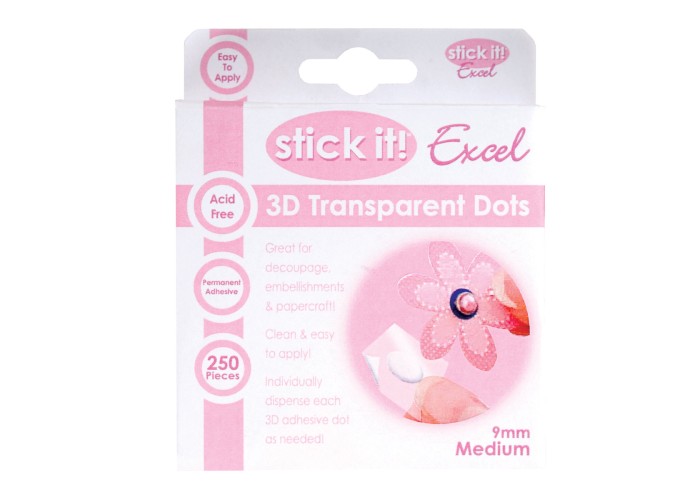 Transparent Dots 3D - μεγάλα(9mm) - 250τ Transparent Dots 3D - μεγάλα(9mm) - 250τ