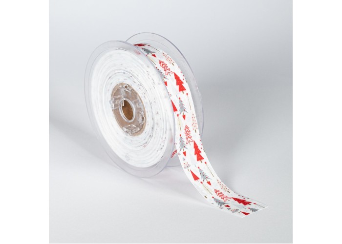 ΚΟΡΔΕΛΑ TP52 DP ΕΚΤΥΠΩΣΗ ΜΙΑ ΟΨΗ 25MMX20MET WHITE WITH TREES