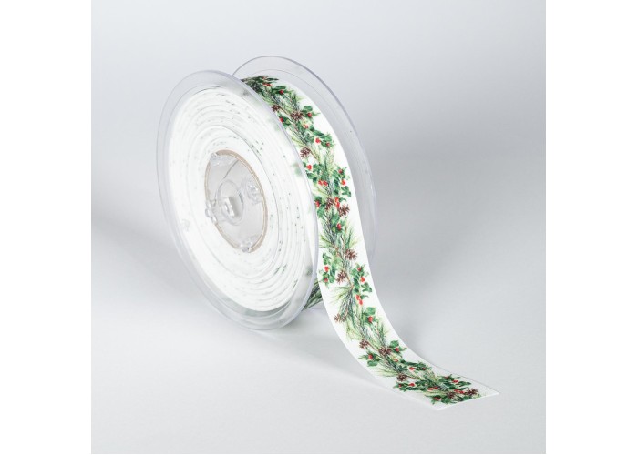ΚΟΡΔΕΛΑ TP52 DP ΕΚΤΥΠΩΣΗ ΜΙΑ ΟΨΗ 25MMX20MET WHITE WITH MISTLETOE ΚΟΡΔΕΛΑ TP52 DP ΕΚΤΥΠΩΣΗ ΜΙΑ ΟΨΗ 25MMX20MET WHITE WITH MISTLETOE