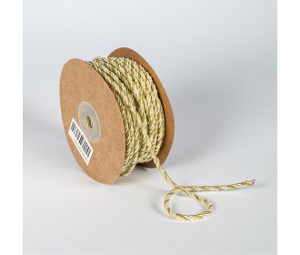 ΚΟΡΔΟΝΙ 3ΚΛΩΝΟ ΣΤΡΙΦΤΟ 3MMX20MET IVORY-GOLD MET ΚΟΡΔΟΝΙ 3ΚΛΩΝΟ ΣΤΡΙΦΤΟ 3MMX20MET IVORY-GOLD MET