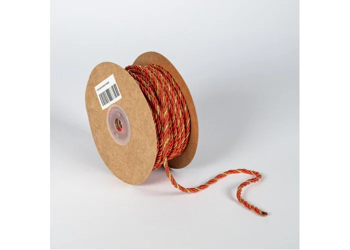 ΚΟΡΔΟΝΙ 3ΚΛΩΝΟ ΣΤΡΙΦΤΟ 3MMX20MET RED-GOLD MET