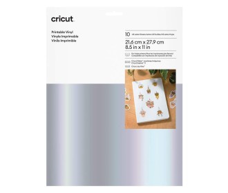 Εκτυπώσιμο βινύλιο Cricut A4 | 10 φύλλα ασημί