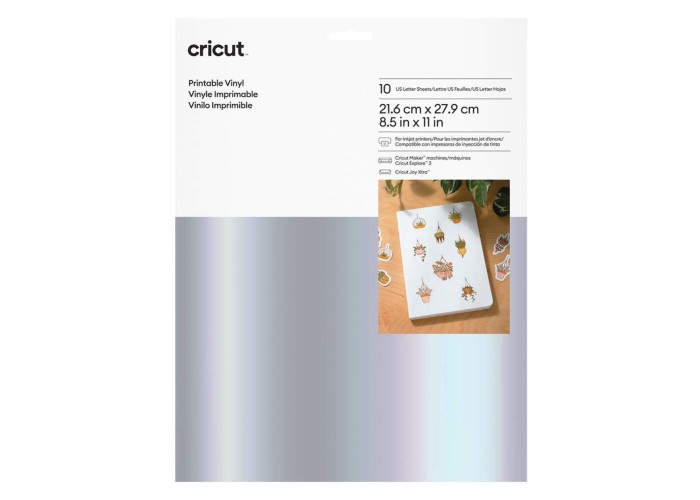 Εκτυπώσιμο βινύλιο Cricut A4 | 10 φύλλα ασημί