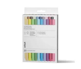 Σετ μαρκαδόρων διπλής άκρης Cricut | 20 τεμάχια & adaptor Σετ μαρκαδόρων διπλής άκρης Cricut | 20 τεμάχια & adaptor