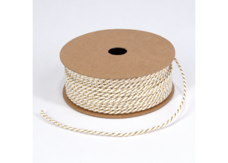 ΚΟΡΔΟΝΙ ΣΤΡΙΦΤΟ ΜΕ ΜΕΤΑΛΛΙΚΟ NHMA 2MMX20MET IVORY