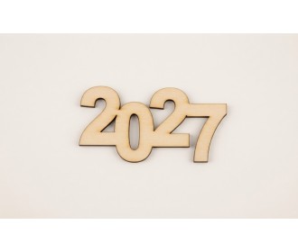 2027 Ξύλινο 12cm x 8.5cm Κρεμαστό