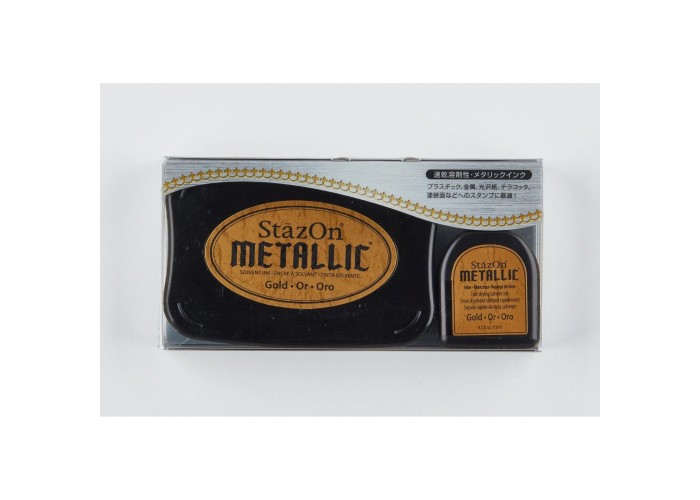 Μελάνι Tsukineko • StazOn Metallic Ink Pad & Refill Gold 