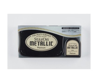 Μελάνι Tsukineko • StazOn Metallic Ink Pad & Refill Platinum