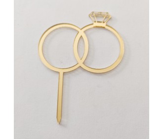 Plexiglass caketopper Βέρες  15cm μήκος