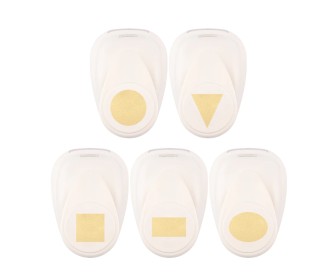 Σετ περφορατέρ ( φιγουροκόπτες ) βασικά σχήματα ( 2,5 cm, 2 x 1,9 cm, 1,8 x 1,8 cm, 2,3 x 2,5 cm, 1,8 x 2,5 cm )