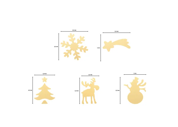 Σετ περφορατέρ φιγουροκόπτες Christmas 5pcs