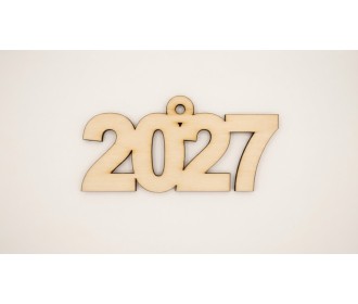 2027 Ξύλινο 8cm Κρεμαστό