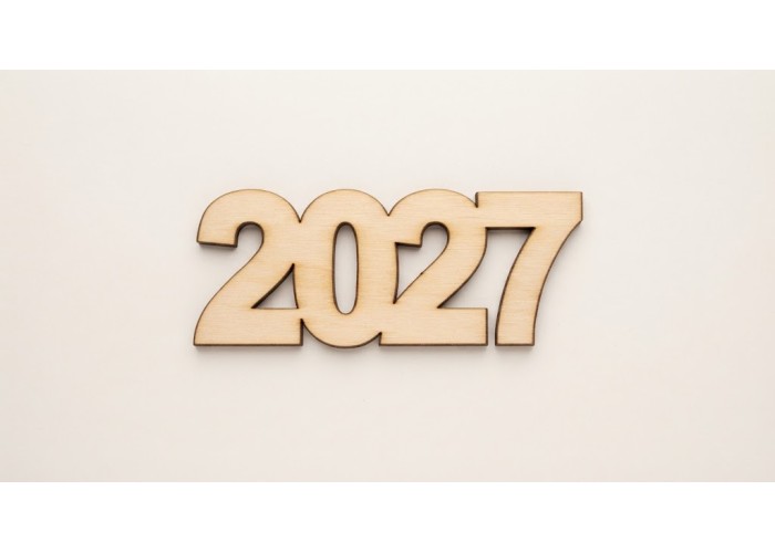 2027 Ξύλινο 12cm Κρεμαστό