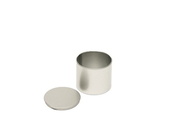 ΑΣΗΜΕΝΙΟ ΣΤΡΟΓΓΥΛΟ ΜΕΤΑΛΛΙΚΟ ΚΟΥΤΙ 50g Δ 6.5 X 5.5 εκ.
