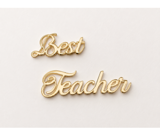 Φραση  plexiglass Best Teacher  ( συνολικό μήκος 11cm )
