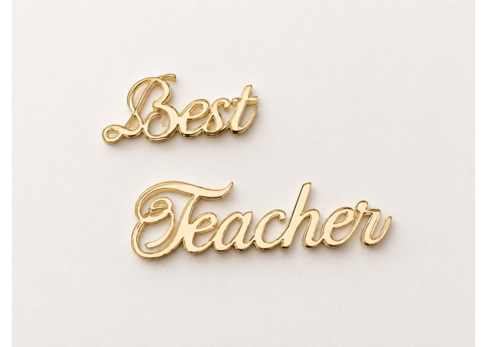 Φραση  plexiglass Best Teacher  ( συνολικό μήκος 11cm )
