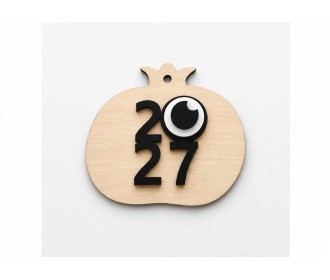 Ρόδι ξύλινο και Plexiglass 9cm 2027 #17
