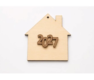 Σπιτάκι διακοσμητικό 9cm ξύλινο & Plexiglass 2027 # 10