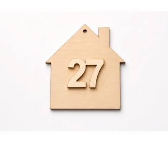 Σπιτάκι διακοσμητικό 9cm ξύλινο & Plexiglass 2027 # 17 